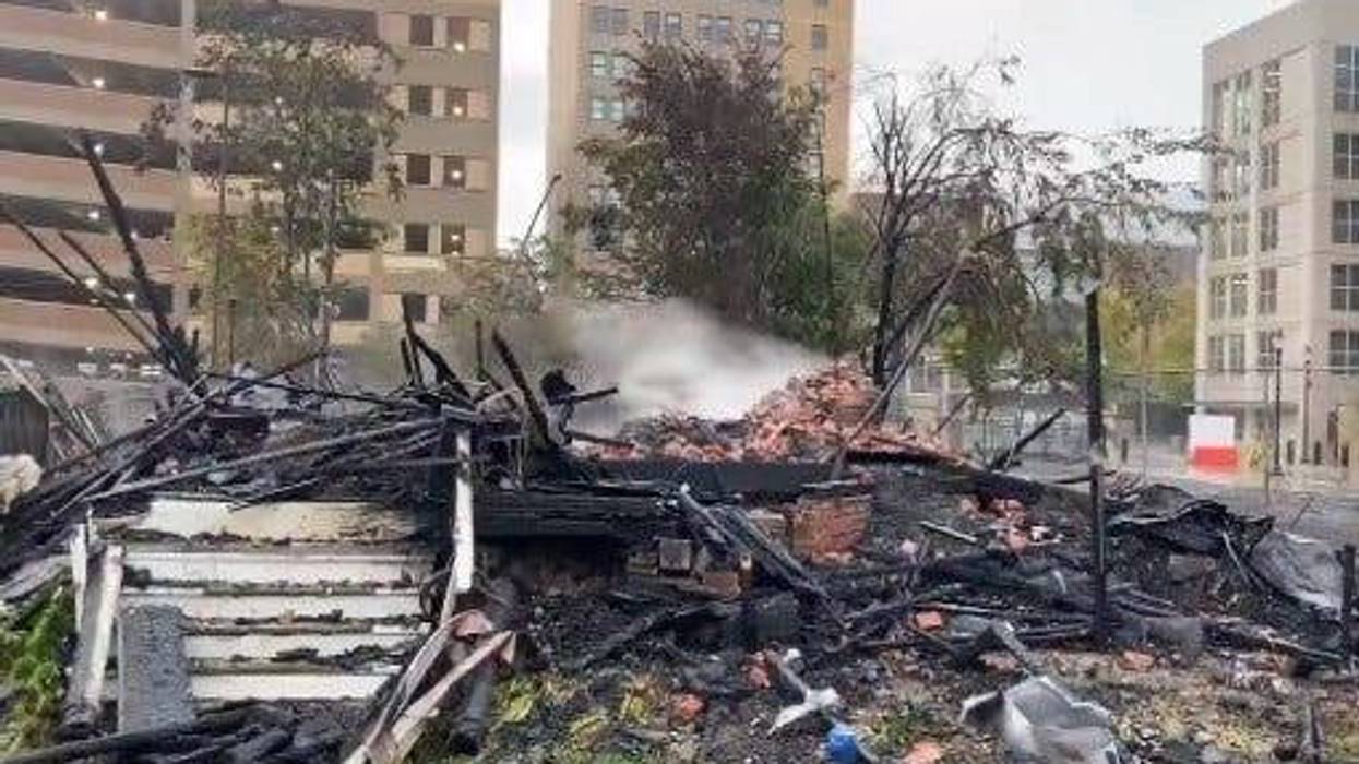 burned house near LCA in Detroit