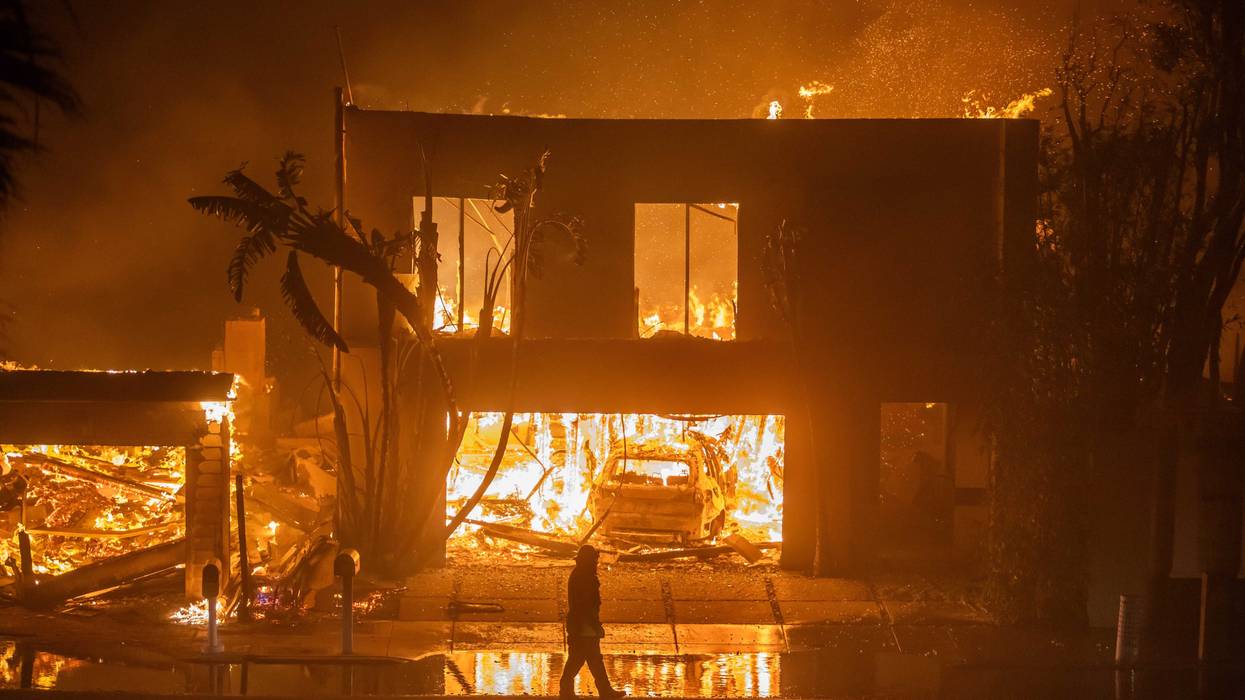 burning house