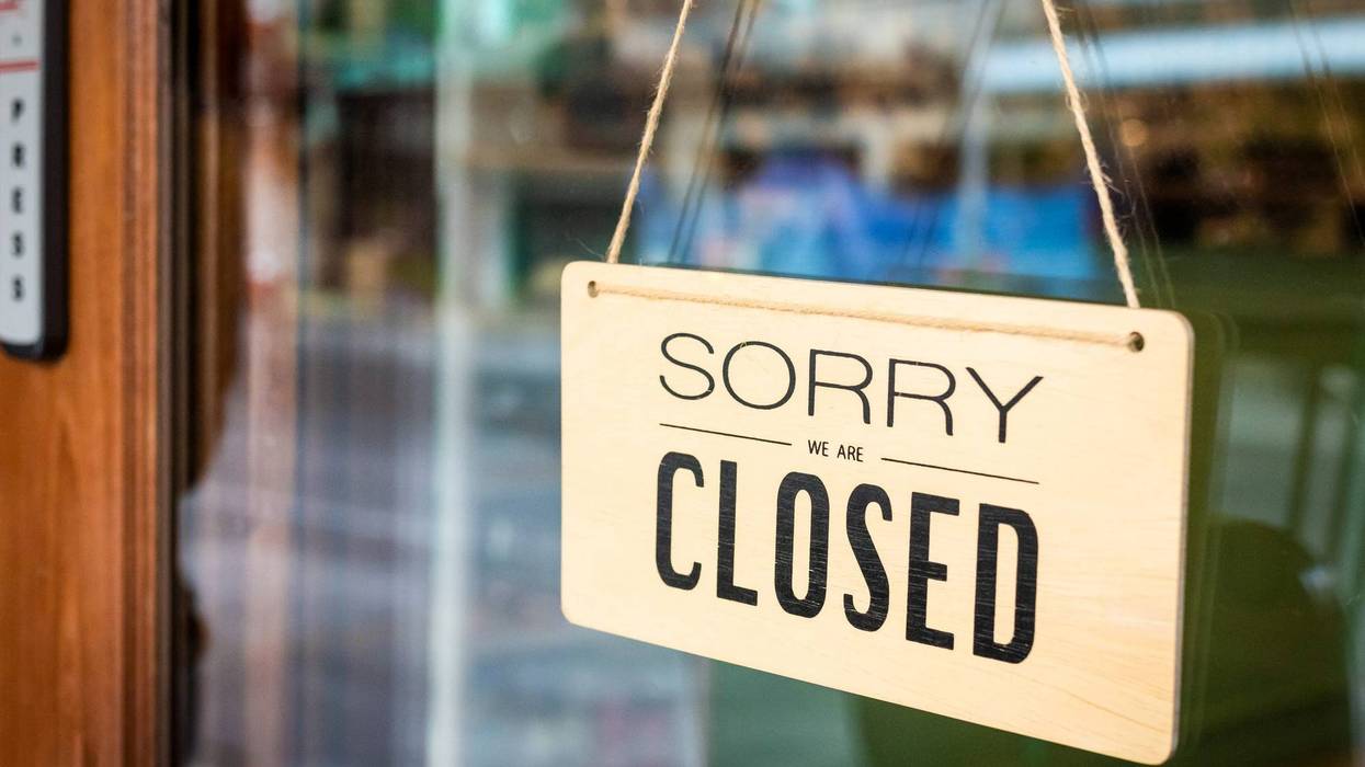 business closed sign