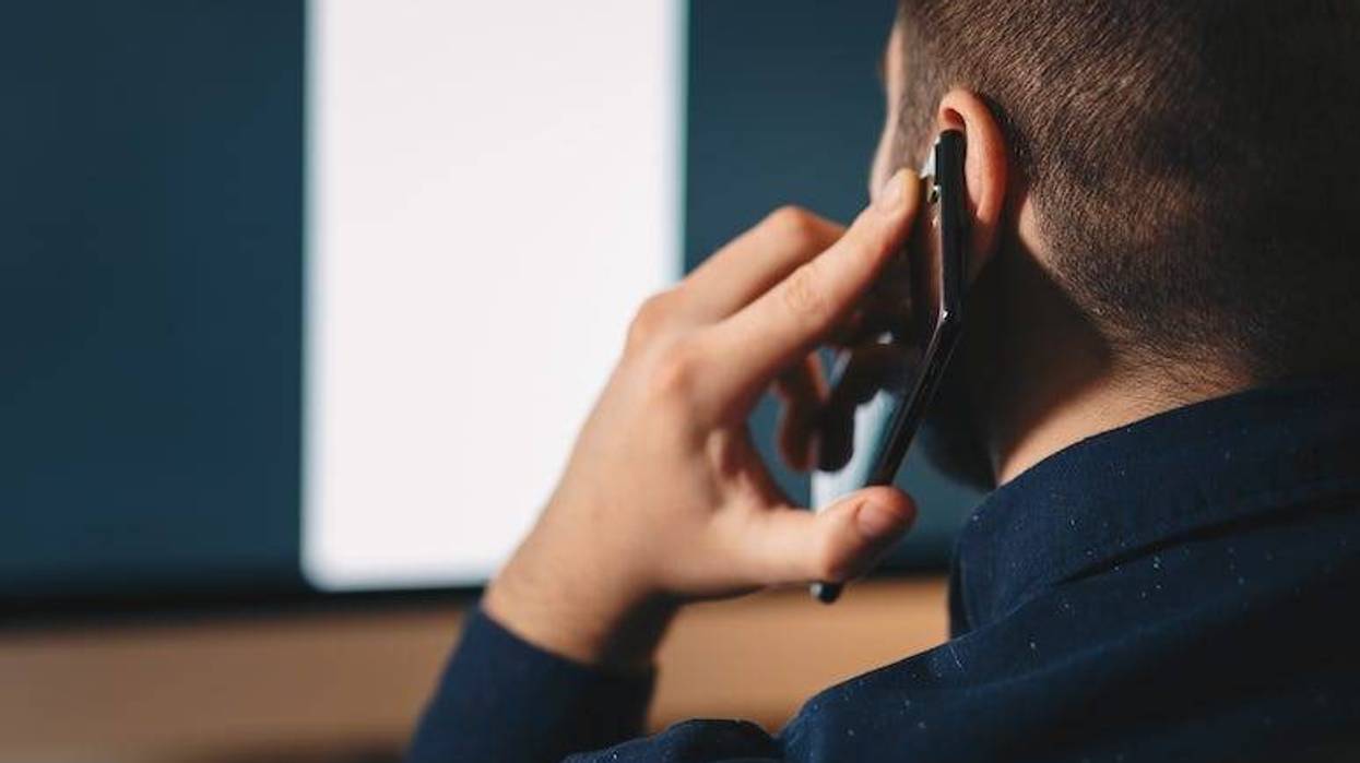 Businessman, Home, Office, Phone Call, Talking on the phone