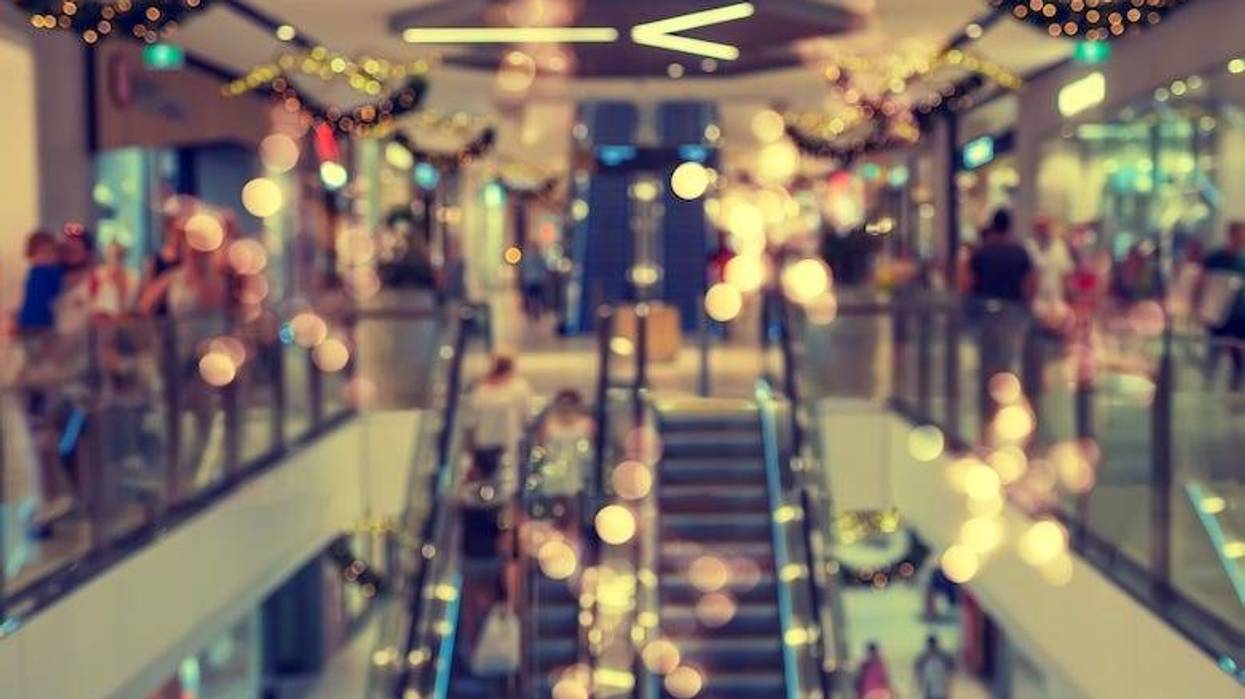 Busy shopping mall during the Holiday season