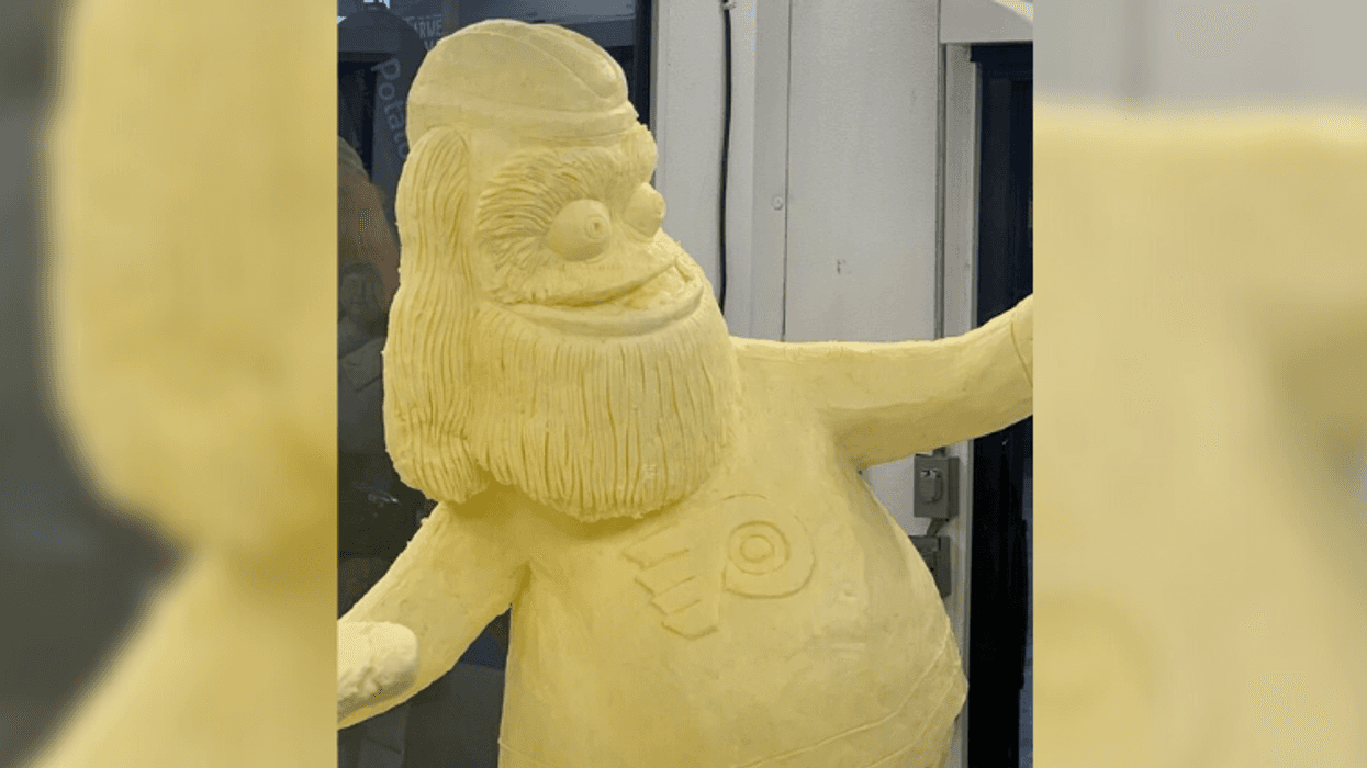 Butter sculpture of Gritty