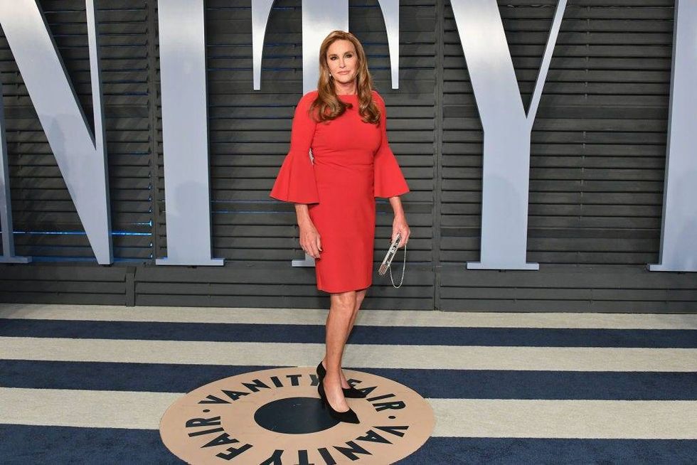 Caitlyn Jenner attends the 2018 Vanity Fair Oscar Party hosted by Radhika Jones at Wallis Annenberg Center for the Performing Arts on March 4, 2018 in Beverly Hills, California.