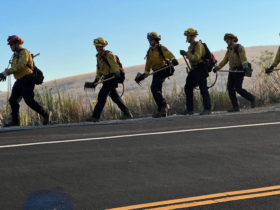CAL FIRE crews on the scene of the Herman Fire in Benicia.