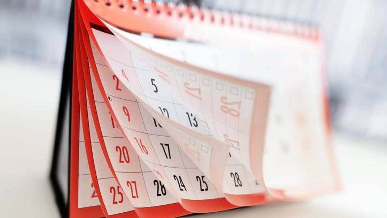 Calendar with pages flipping