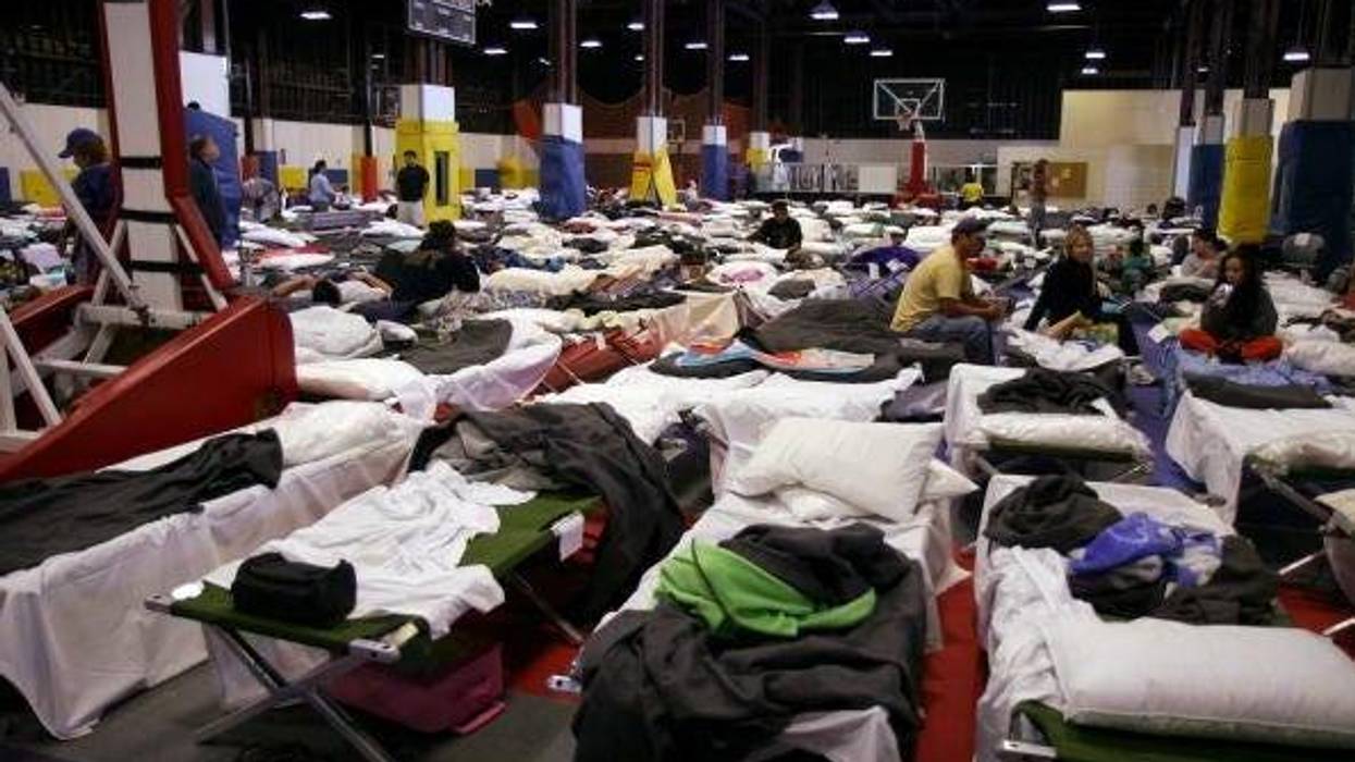 California evacuee shelter
