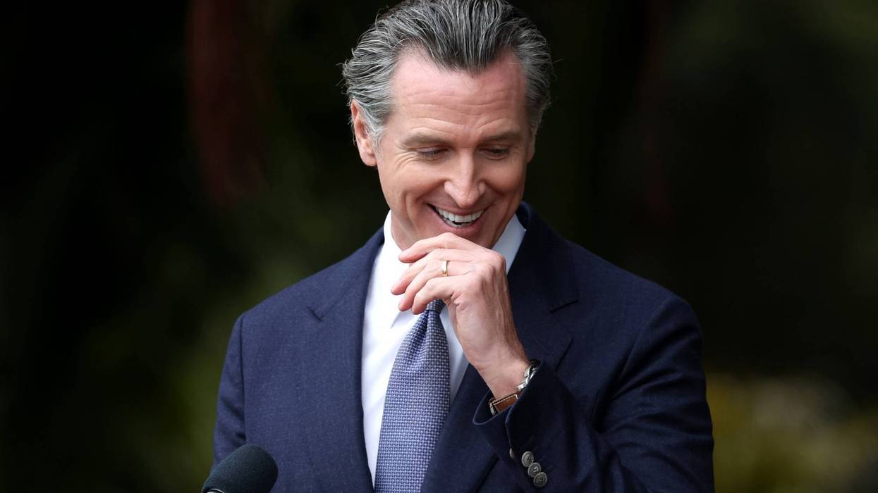 California Gov. Gavin Newsom speaks during a news conference with New Zealand Prime Minister Jacinda Ardern on May 27, 2022 in San Francisco, California.