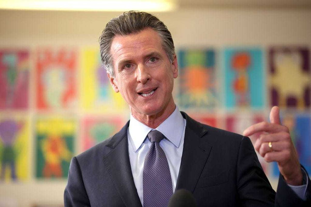 California Gov. Gavin Newsom speaks during a news conference,