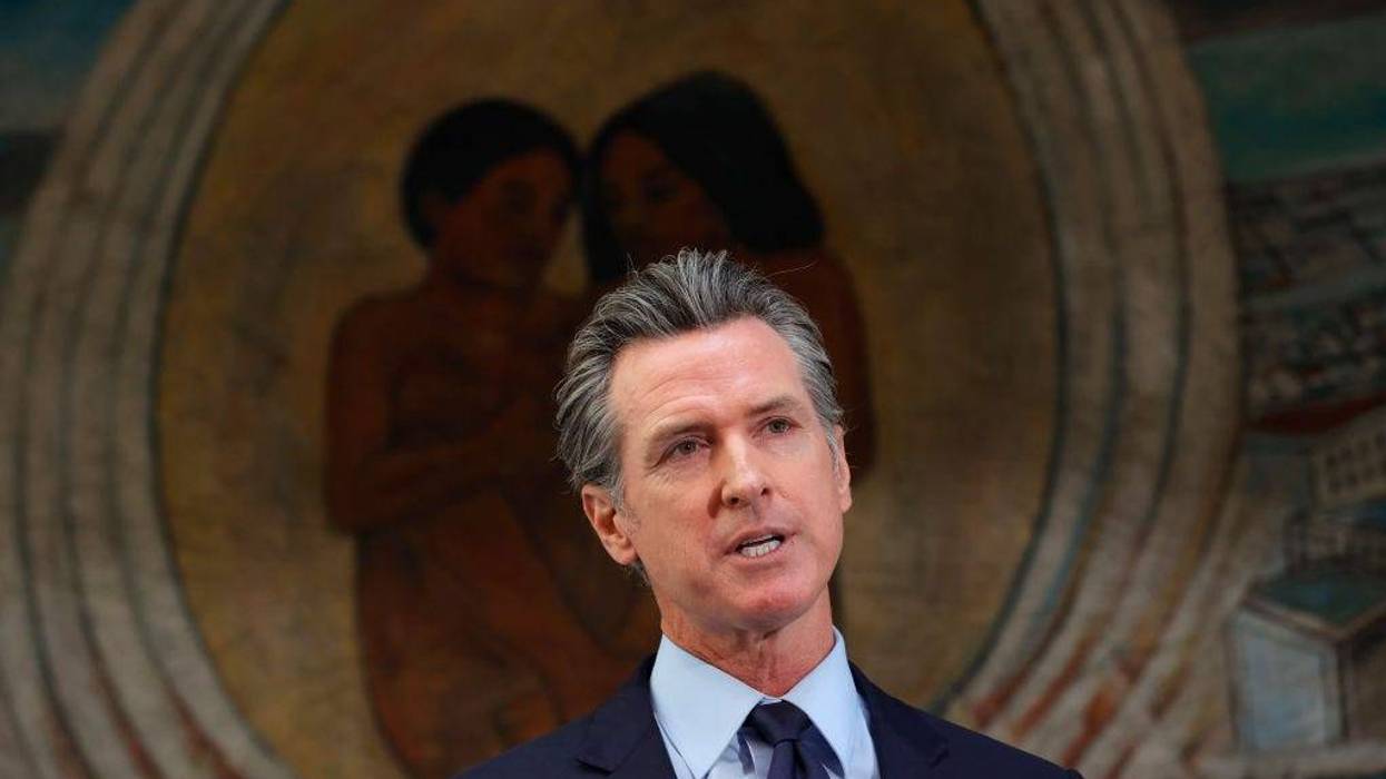 California Gov. Gavin Newsom speaks during a press conference at The Unity Council on May 10, 2021 in Oakland, California.