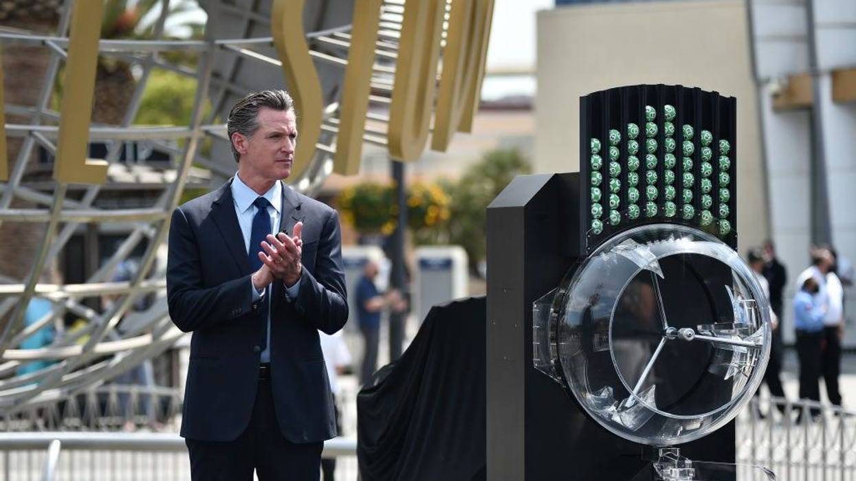 California Governor Gavin Newsom attends California Governor Gavin Newsom's press conference for the official reopening of the state of California at Universal Studios Hollywood on June 15, 2021 in Universal City, California. Newsom is facing a Sept. 14 recall election.