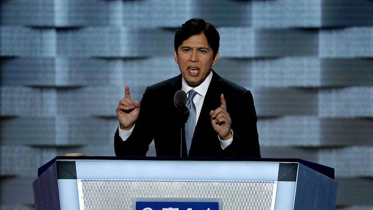 California State Senator Kevin de Leon delivers a speech on the first day of the Democratic National Convention at the Wells Fargo Center, July 25, 2016 in Philadelphia, Pennsylvania.
