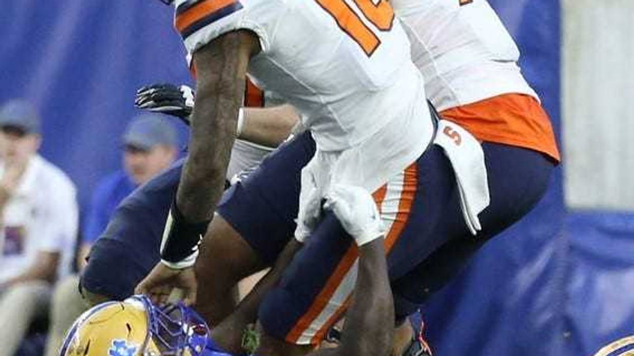 Calijah Kancey with sack of Syracuse QB