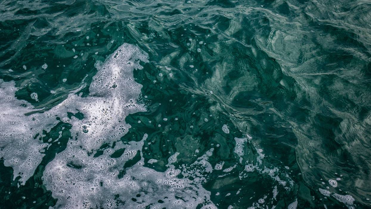 Calm waves on Lake Michigan near Downtown Chicago