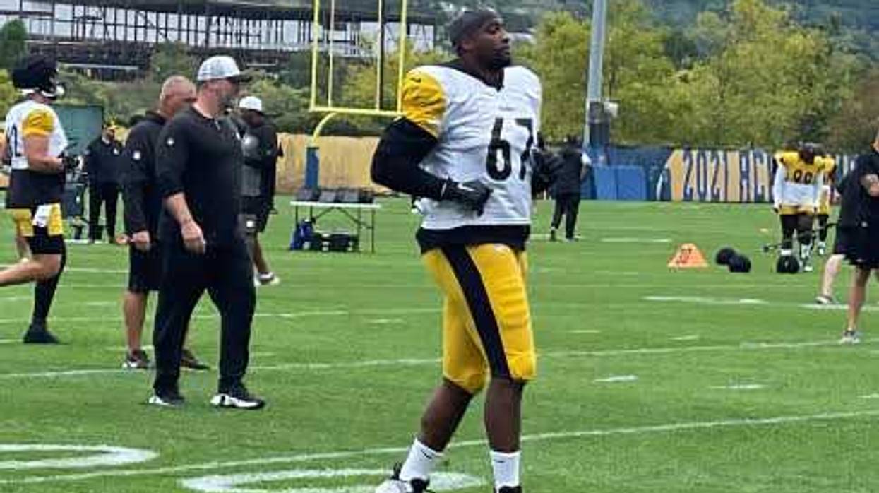 Calvin Anderson at Steelers practice