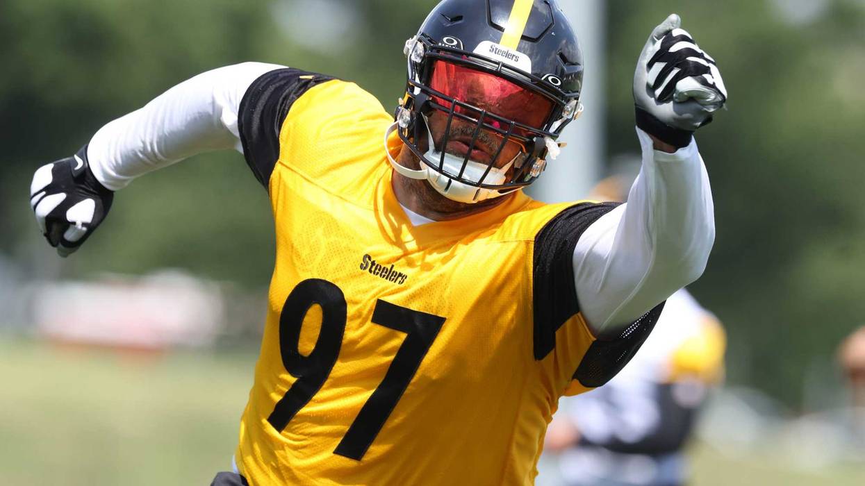 Cam Heyward at practice