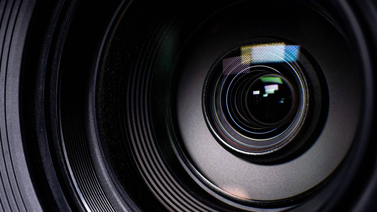 Camera and lens Zoom, close-up