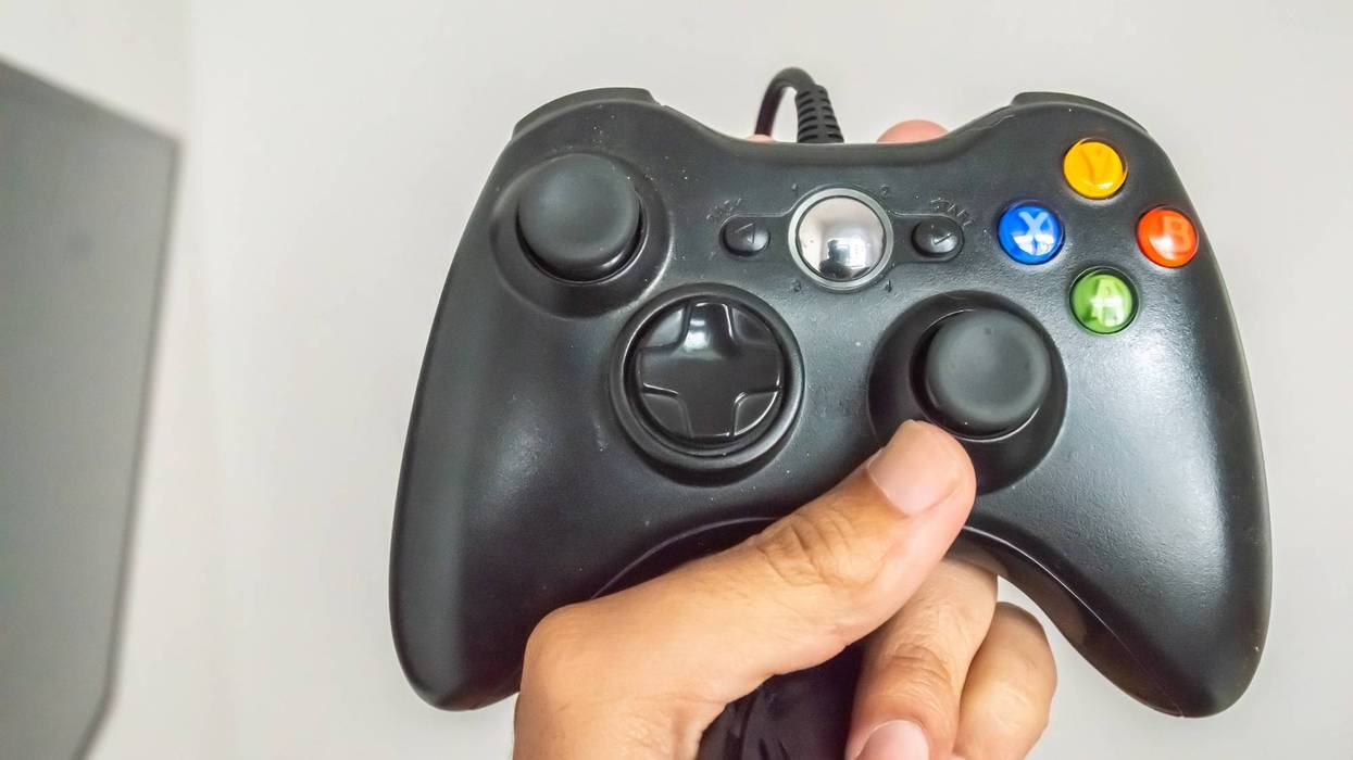 Campinas-sp,brazil, November 08,2022 : xbox 360 gamepad joystick, game console