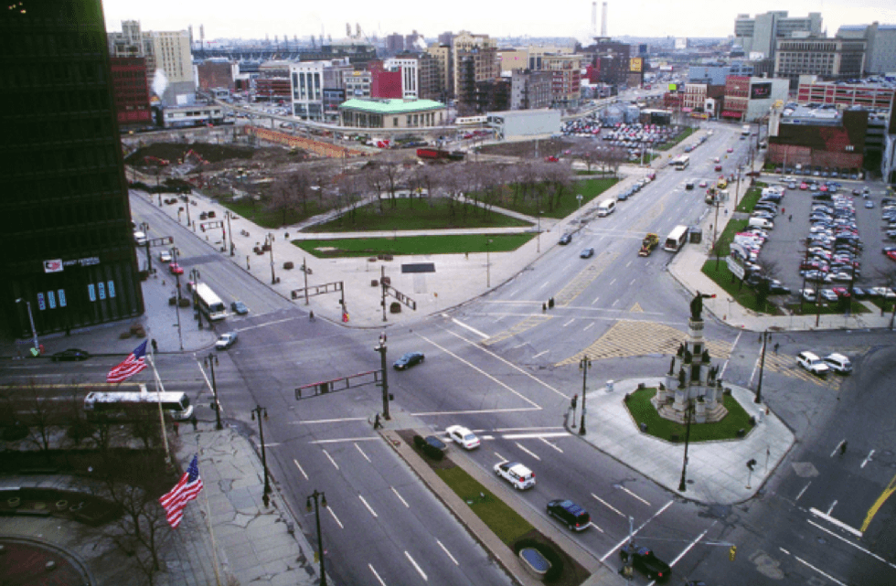 Campus Martius prior to its revitalization
