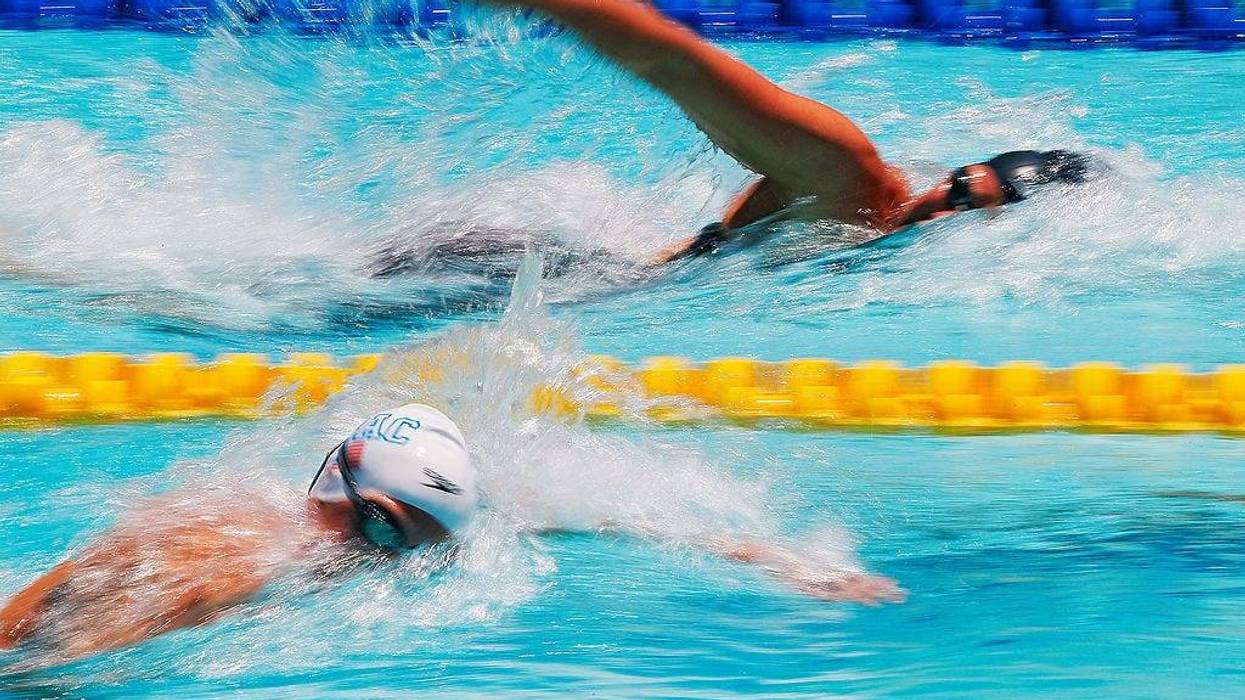 Camryne Morris (bottom) and Emily Brunemann (top) compete the prelims of the women's 800 meter free during the ConocoPhillips USA Swimming National Championships at Stanford University’s Avery Aquatic Center on August 5, 2011 in Palo Alto, California.