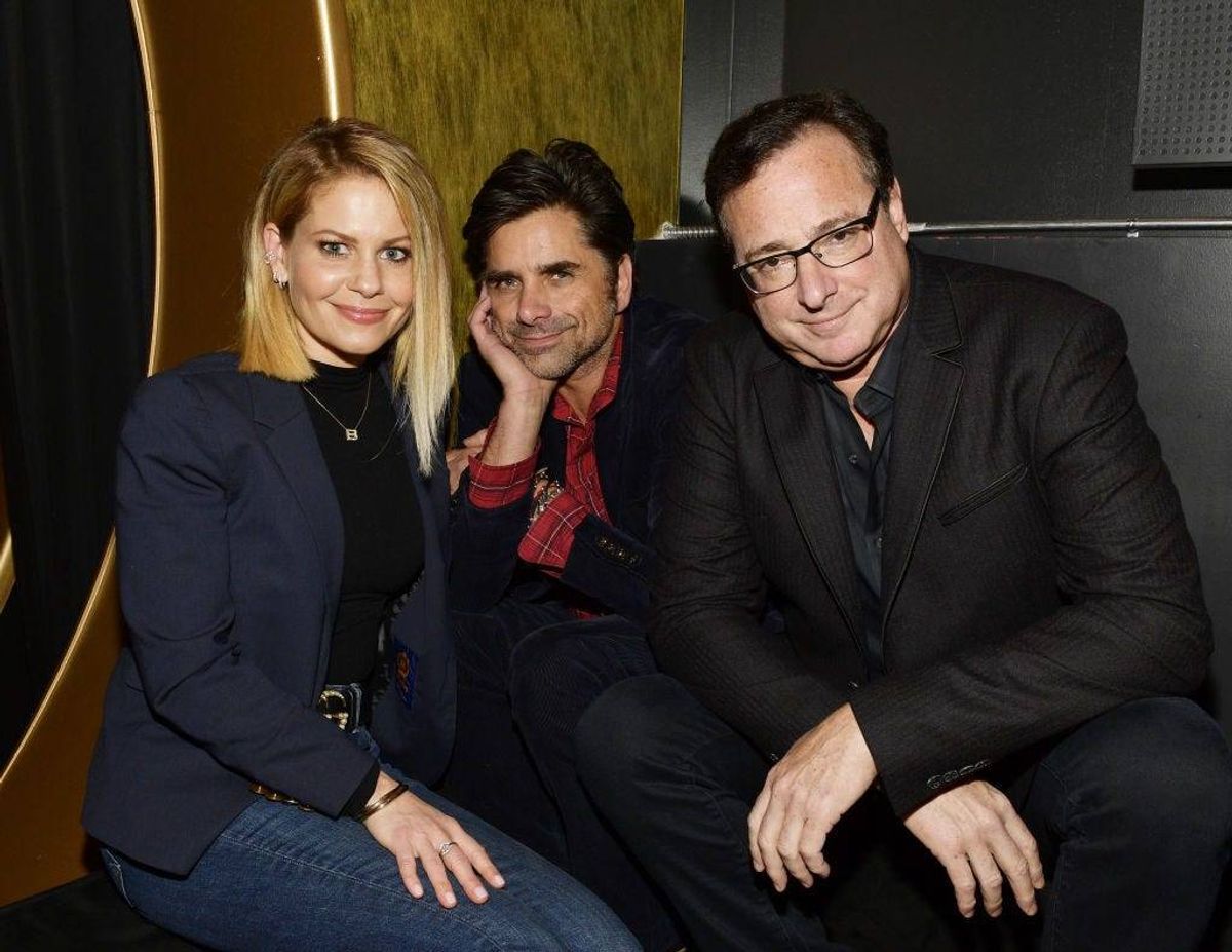 Candace Cameron Bure, John Stamos and Bob Saget (left to right)