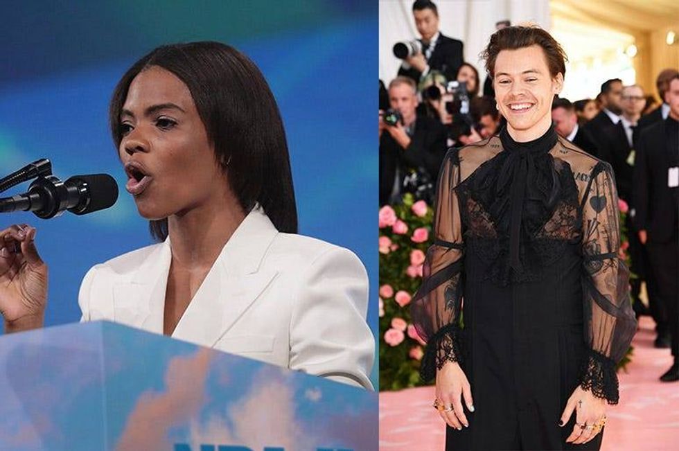 Candace Owens throws shade at Harry Styles' look: 'It is an outright attack'