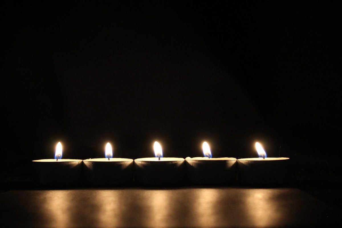 Candles stock photo.