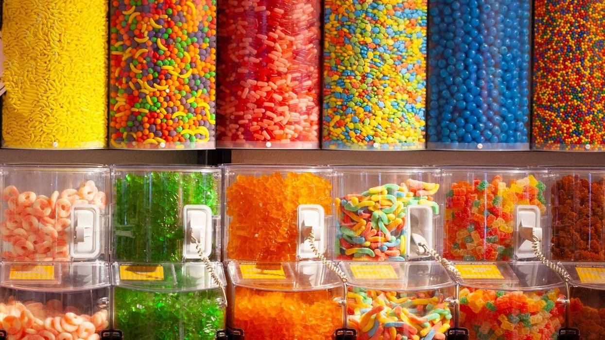Candy Bins in Candy shop
