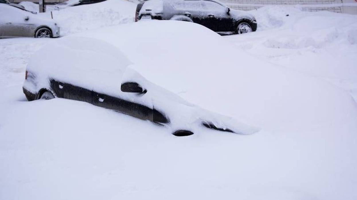 Car covered in snow