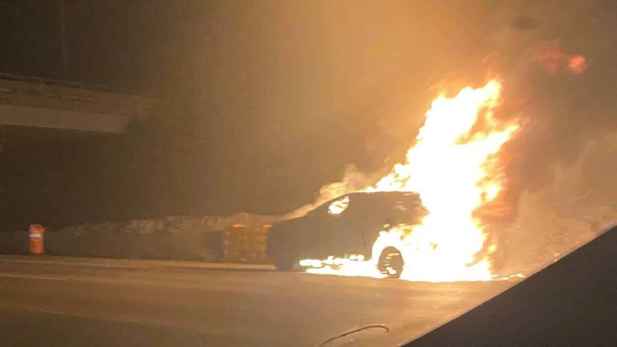 Car fire on I-96