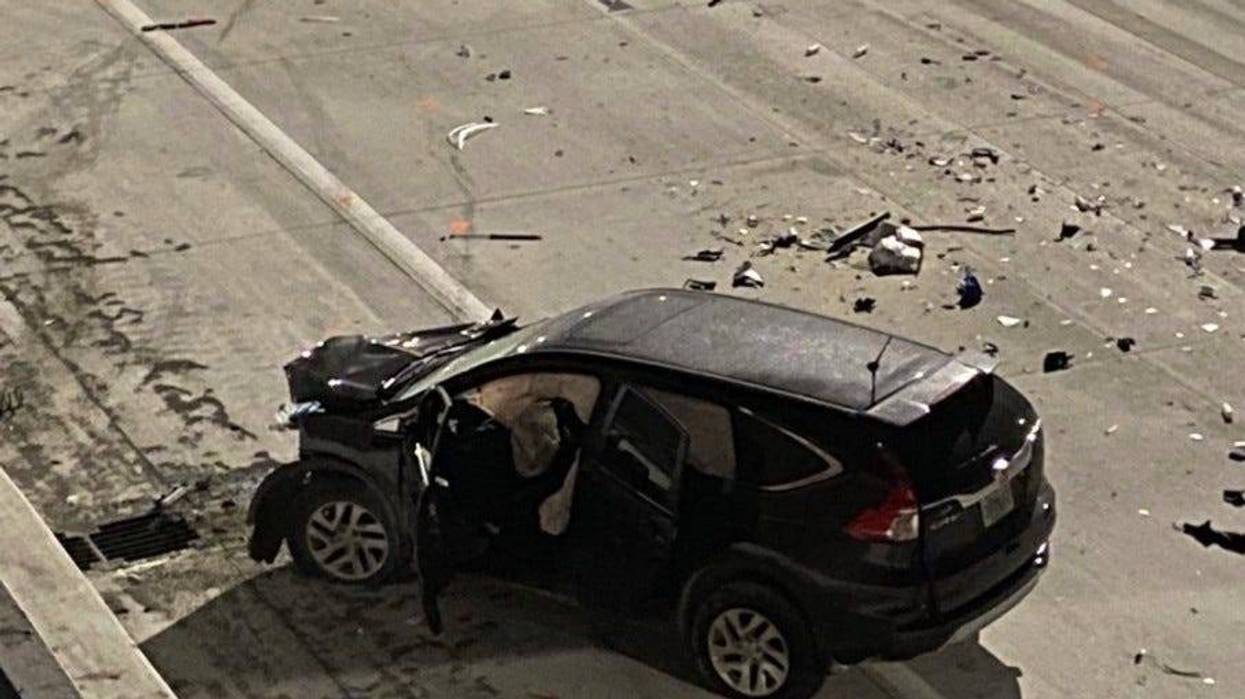 Car involved in crash