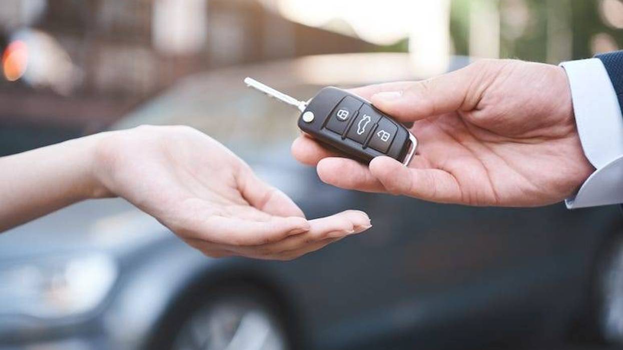 Car, Keys, GIft, Transaction, Sale, Car Background, Hands, Man, Woman