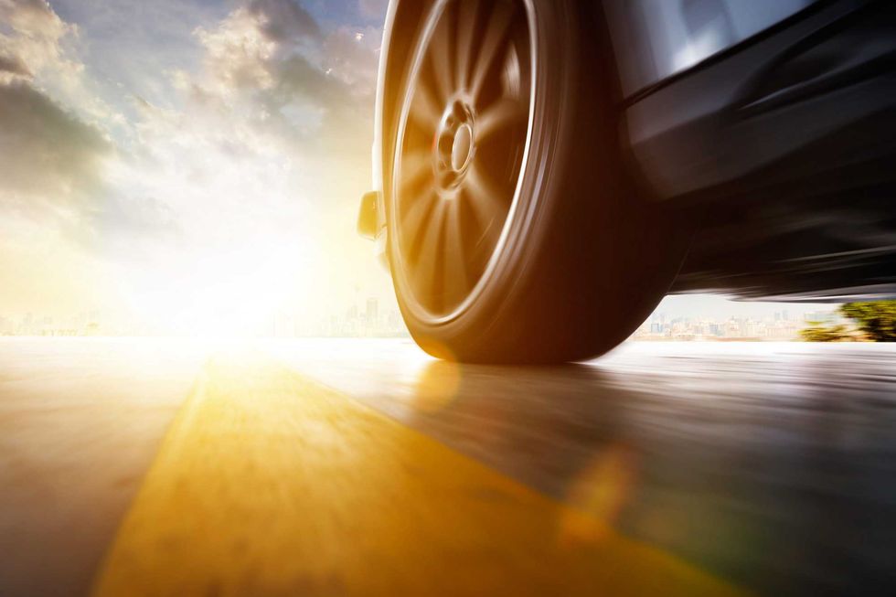 Car on the road