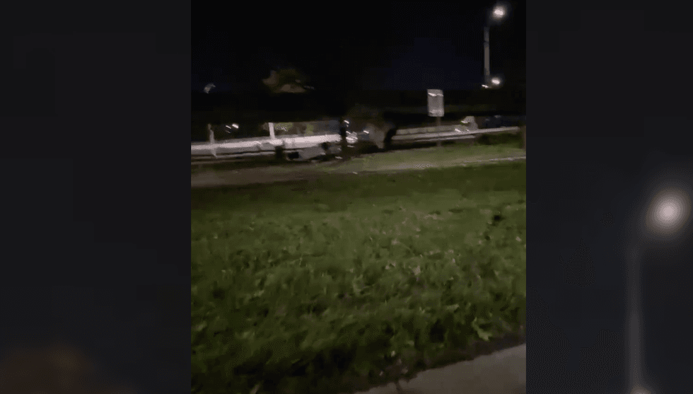 Car overturned on the LIE