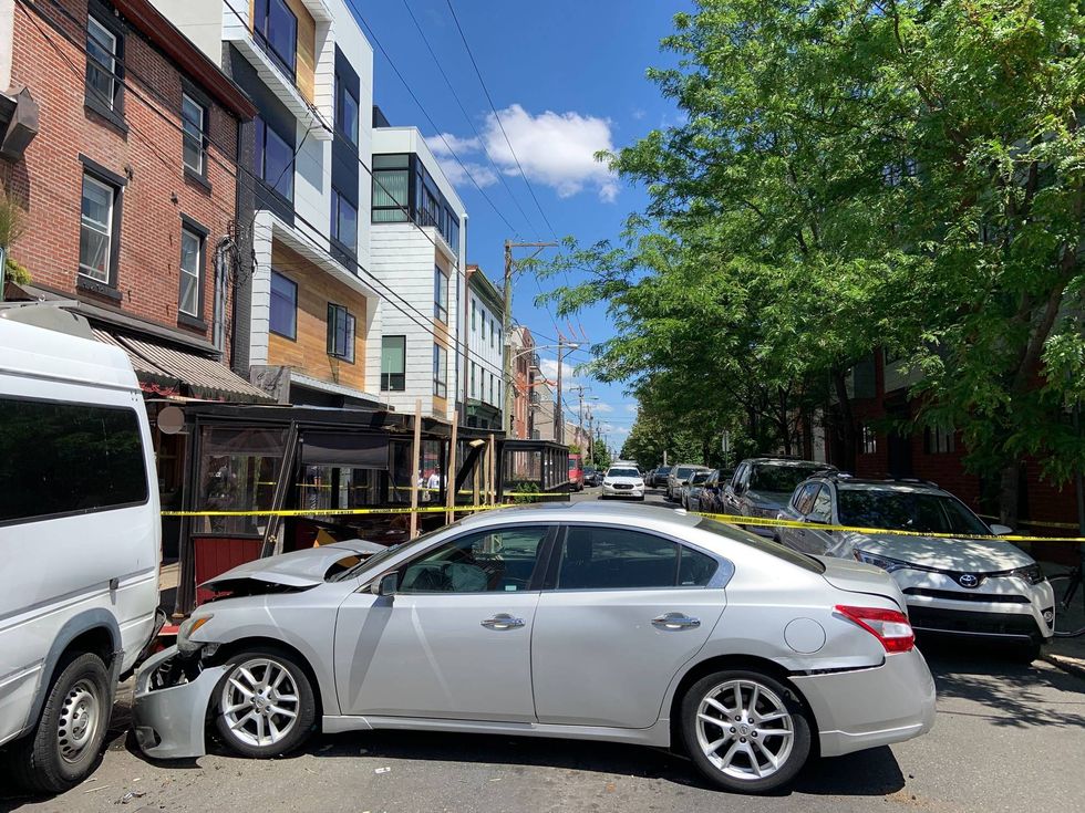 Car plows into outdoor dining space in Northern Liberties