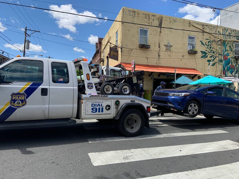 Car plows into outdoor dining space in Northern Liberties