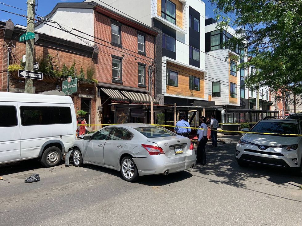 Car plows into outdoor dining space in Northern Liberties