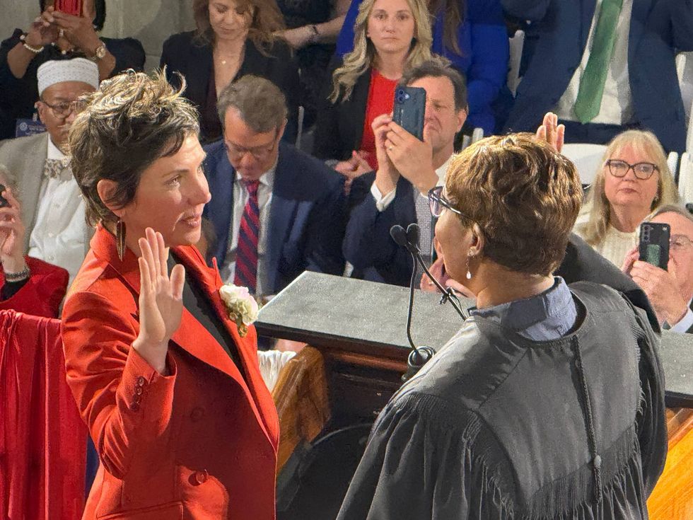 Cara Spencer takes the oath of office