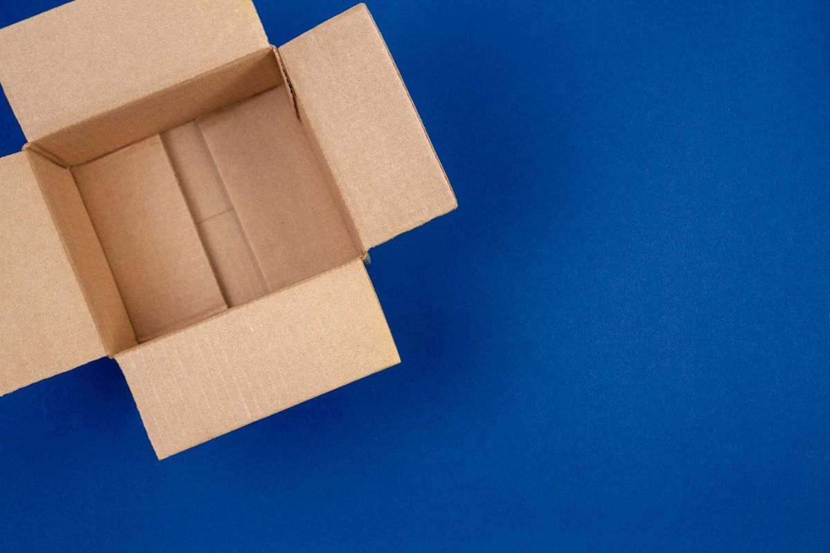 Cardboard box stock photo.