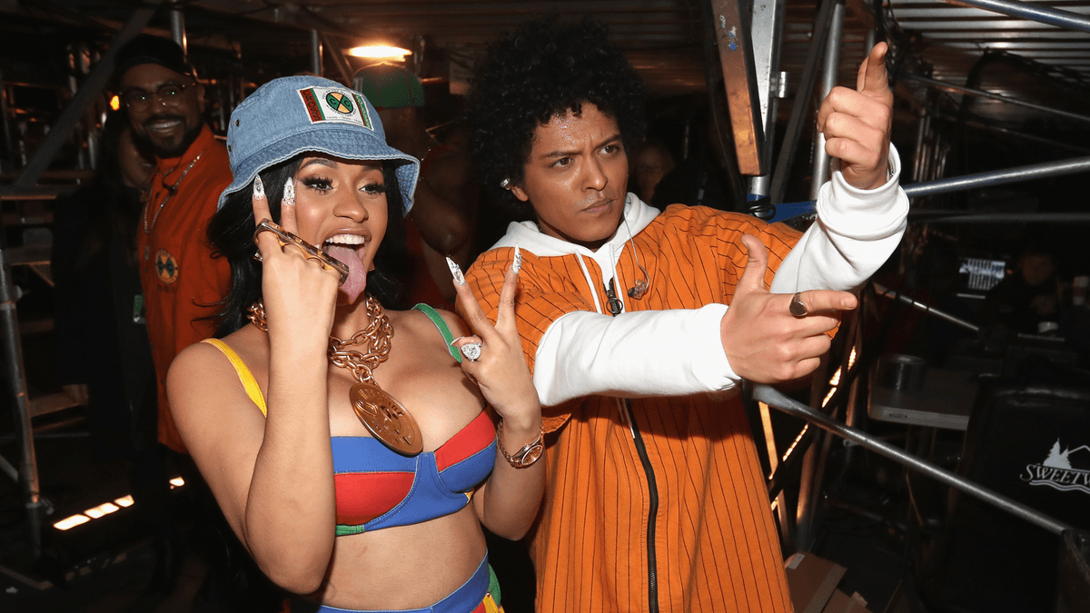 Cardi B and Bruno Mars