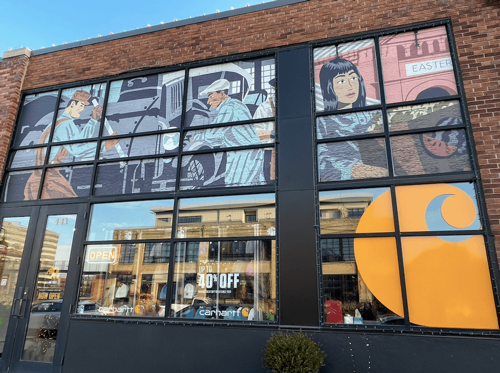 Carhartt pop up store in Midtown Detroit