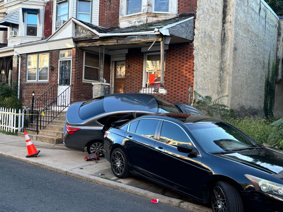 Carjacking suspect crashes car into West Philly row home during police pursuit