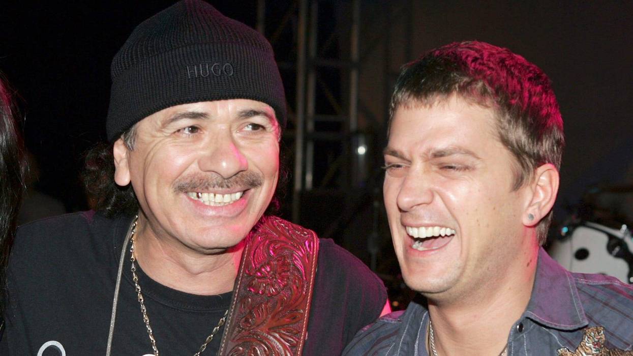Carlos Santana and Rob Thomas