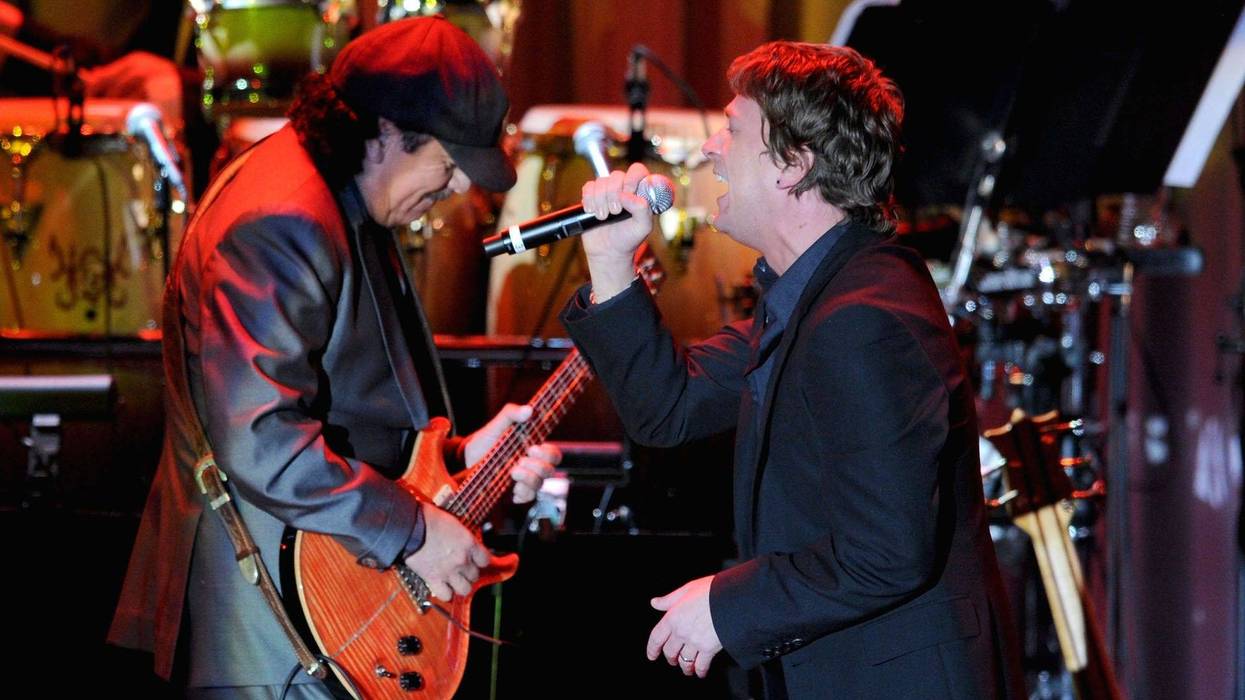 Carlos Santana and Rob Thomas