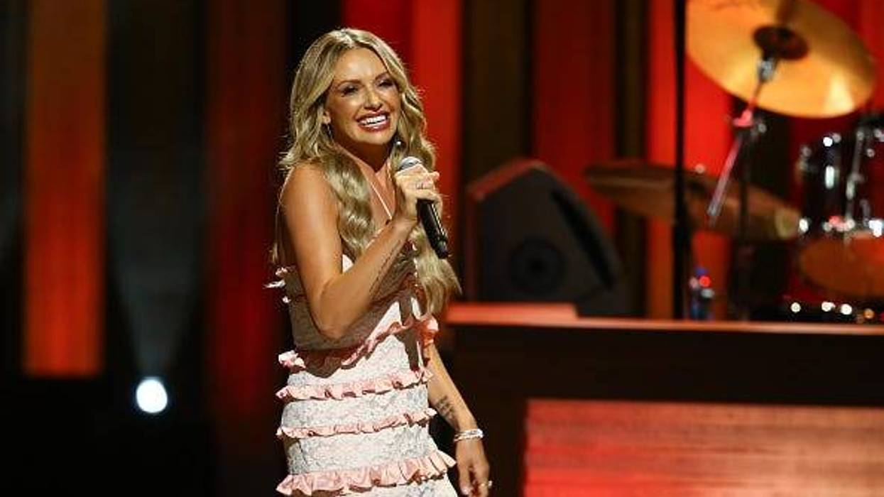 Carly Pearce performs during her Induction to the Grand Ole Opry at Grand Ole Opry House on August 03, 2021 in Nashville