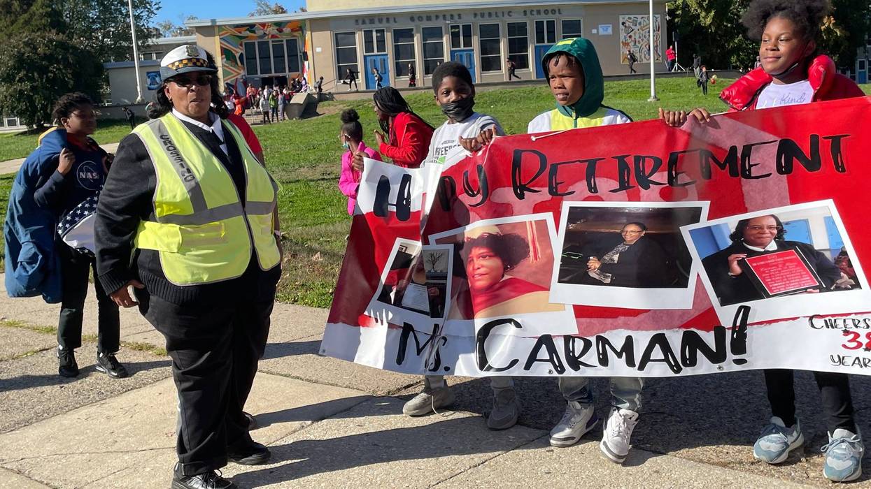 Carman Harris is retiring as a crossing guard after 38 years.