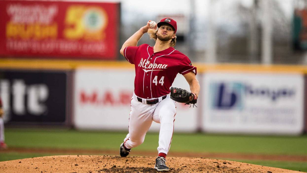 Carmen Mlodzinski pitching for Altoona