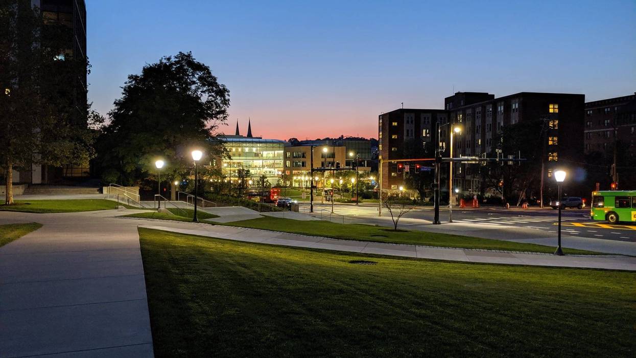 Carnegie Mellon University at night