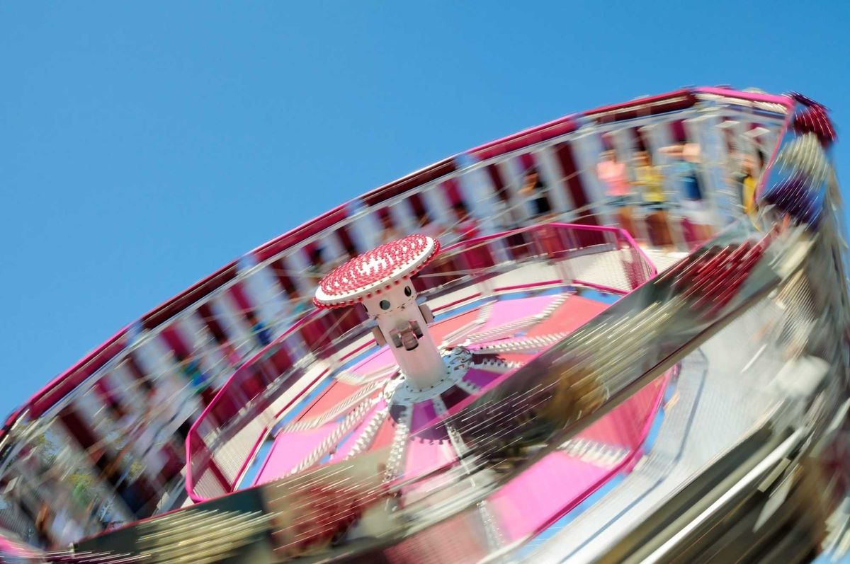 Carnival ride stock photo.