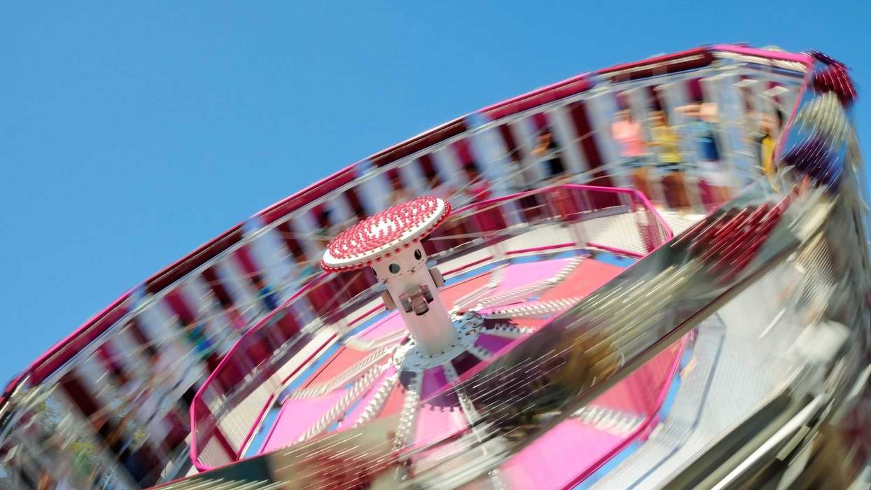 Carnival ride stock photo.