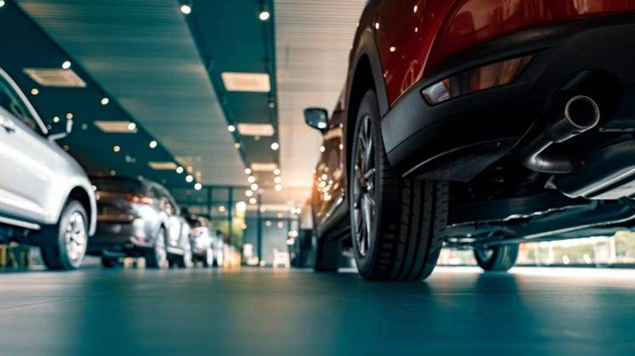 cars at a dealership